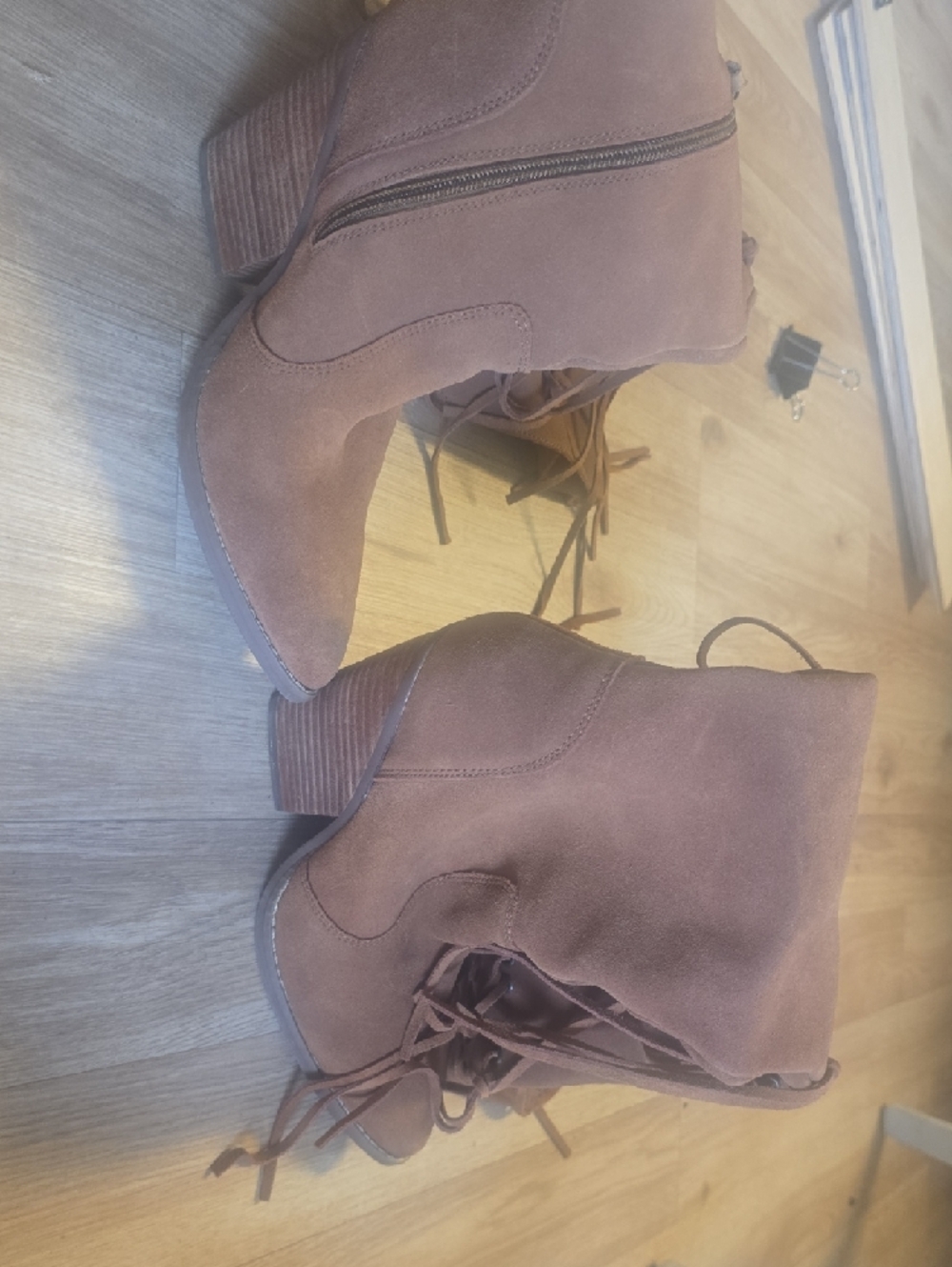 dingo Brown Over-the-Knee Fringe Boots - Picture 3 of 4